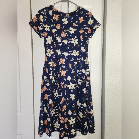 green emerald velvet dress oxiuly Women's Vintage V-Neck Floral Casual Party Cocktail A-Line Dress  OX233 (S, Black) at Amazon Women's Clothing store